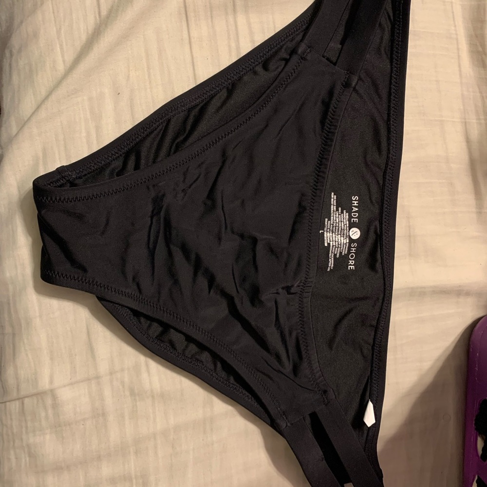 Black Swim Bottoms, Size Medium
